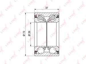 Подшипник ступицы FORD Focus (98-04),Fiesta передней (с АБС) LYNX WB1175, VKBA3531, 1201569/1112547