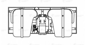 Мотор отопителя DAF XF95 (92-) в сборе с корпусом LUZAR LFh2801, 8EW351024491, 1672646