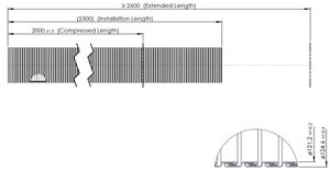 Гофра MAN выхлопной системы (d=121.2 L=2000) (цинк) E-line DINEX 94220