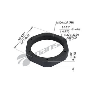 Гайка SAF ступицы правой M120х2мм (SW140,оси SKRS 9042) MANSONS 600.074, 1011007001