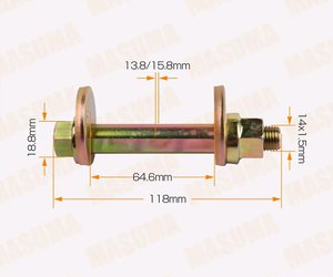 Болт MITSUBISHI сход-развальный комплект с гайкой и шайбой MASUMA MLS-587, 4113A053