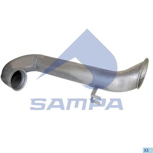 Труба выхлопная глушителя DAF SAMPA 050.435, 1331936