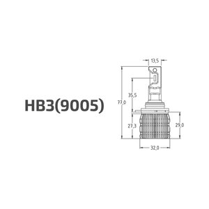 Лампа светодиодная 12V HB3 P20d бокс (2шт.) MTF LANB3K6