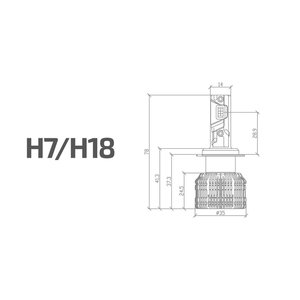 Лампа светодиодная 12V H7 PX26d бокс (2шт.) MTF CP07K6