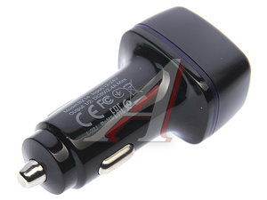 Устройство зарядное в прикуриватель 2USB 12V черное BOROFONE BZ14 black, 00432