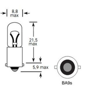 Лампа 12V T4W BA9s 35лм Стандарт TESLAFT (Россия) 4631111143032, 143032, А12-4-1