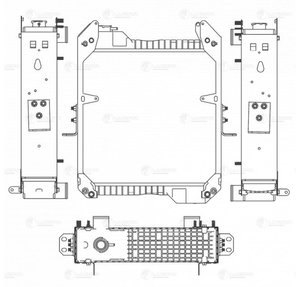 Радиатор TEREX TLB 840,890,990 (дв.1104D-44TA) алюминиевый LUZAR LRc3116, Т101220,6109204M91