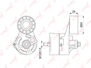 Ролик приводного ремня FORD Transit (06-) натяжителя LYNX PT3255, 1445915