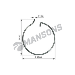 Кольцо стопорное BPW ступицы (54x2) MANSONS 300.170, 300170, 0318803060