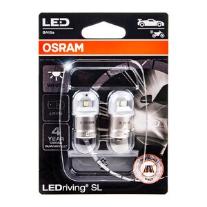 Лампа светодиодная 12V R5W BA15s 6000K (2шт.) LED White OSRAM 5007DWP-2бл, O-5007DWP-2бл, А12-5-1