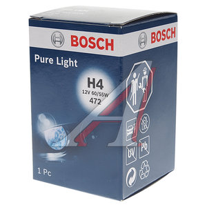 Лампа 12V H4 60/55W P43t Pure Light BOSCH 1987302041, OEM