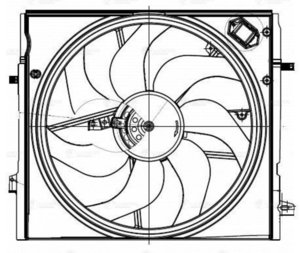 Вентилятор NISSAN Qashqai (13-) охлаждения (с кожухом и резистором) LUZAR LFK14EA, 85946, 21481-4EA0A