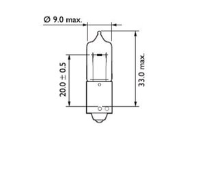 Лампа 12V HY21W BAW9 12V PHILIPS 12146CP, P-12146