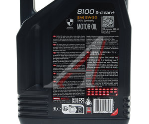 Масло моторное 8100 X-CLEAN+ 5W30 синт.5л MOTUL 106377, MOTUL SAE5W30