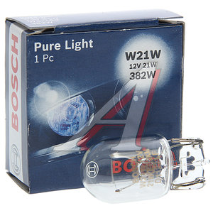 Лампа 12V W21W W3х16d Pure Light BOSCH 1987302251, А12-21