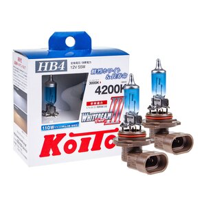 Лампа 12V HB4 55W P22d +110% бокс (2шт.) Whitebeam KOITO P0757W, KO-P0757W