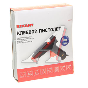 Пистолет клеевой 11мм 60Вт 120-240град. в кейсе REXANT 12-0111, RX-565963