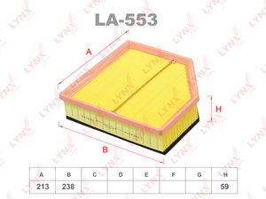 Фильтр воздушный VOLVO S80,V70 (06-) LYNX LA553, LX1593/2, 30745344