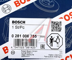 Датчик массового расхода воздуха AUDI A4 (95-) (1.9TDI) BOSCH 0281006755, 86010/30015/0281006755, 028906461