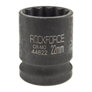 Головка торцевая 1/2" 22мм 12-ти гранная ударная L=58мм ROCKFORCE RF-44822