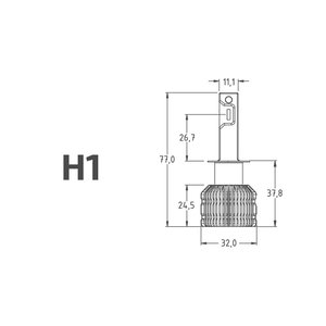 Лампа светодиодная 12V H1 P14.5s бокс (2шт.) MTF LAN01K6