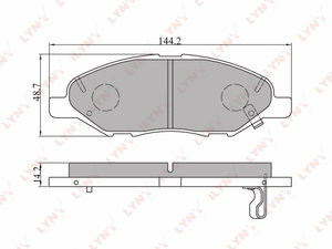 Колодки тормозные NISSAN Cube (02-08),March (02-10) передние (4шт.) LYNX BD5707, GDB3577, 41060-AX085