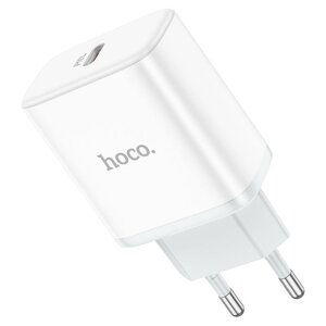 Устройство зарядное в розетку 1USB Type C HOCO C104A white, C104A