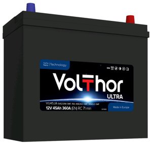 Аккумулятор VOLTHOR Ultra 45А/ч обратная полярность 6СТ45(0) 54523/84 B24, 54523/84