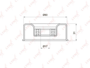 Ролик приводного ремня NISSAN Murano (04-08),Primera (01-05) натяжной LYNX PB5016, T39219, 11955-6N200