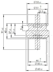 Подушка DAF 95,105XF крепления радиатора DINEX 21820, 221342