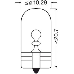 Лампа 12V W6W W2.1x9.5d OSRAM 2886X, O-2886X