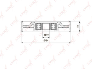 Ролик приводного ремня NISSAN Micra (02-10) натяжителя кондиционера LYNX PB5041, T39177, 11927-AN301