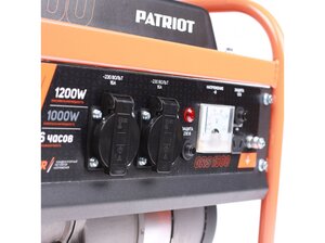 Бензогенератор 1.2кВт 4такт. расх.=1.2л/ч. бак=6л PATRIOT GRS 1500, 476102225