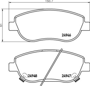 Колодки тормозные TOYOTA Avensis (08-) передние (4шт.) MINTEX MDB3052, GDB3511, 04465-05260