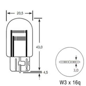 Лампа 12V W21/5W W3x16q 450/35лм Стандарт TESLAFT (Россия) 4631111142929, 142929, А12-21+5