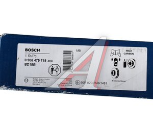 Диск тормозной MERCEDES E (W210) передний вентилируемый (1шт.) BOSCH 0986479719, DF6074S, A2104212612