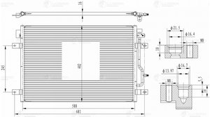 Радиатор кондиционера AUDI A4 (01-09) LUZAR LRAC1809