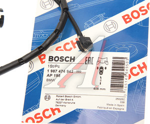 Датчик износа тормозных колодок BMW 3 (E46),Z4 (E85) передний BOSCH 1987474943, 34351164371