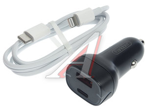 Устройство зарядное в прикуриватель 1USB 12V кабель iPhone (5-) EARLDOM ES-CC2C black