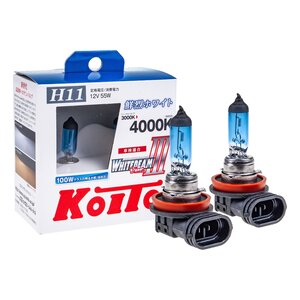 Лампа 12V H11 55W PGJ19-2 +100% бокс (2шт.) Whitebeam KOITO P0750W, KO-P0750W, АКГ12-55