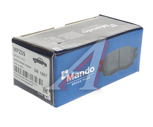 Колодки тормозные CHEVROLET Tracker SUZUKI Vitara передние (4шт.) MANDO MPZ09, GDB3182, 55200-56B41/55200-65D21