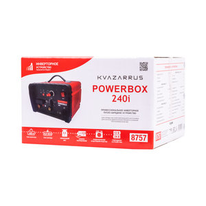 Устройство пуско-зарядное 12-24V/40-700Ач/240А инверторное KVAZARRUS PowerBox 240i, 8765