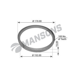 Кольцо АБС BPW (z=100) MANSONS 300.214, 300214, 0331008150