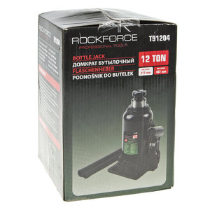 Домкрат бутылочный 12т 217-407мм с клапаном ROCKFORCE RF-T91204(DS)