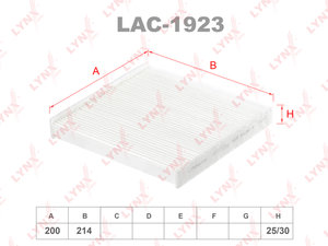 Фильтр воздушный салона FORD Transit (06-) LYNX LAC1923, LA859, 1748480