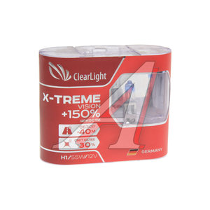 Лампа 12V H1 55W +150% бокс (2шт.) X-treme Vision CLEARLIGHT MLH1XTV150, А12-55(Н1)