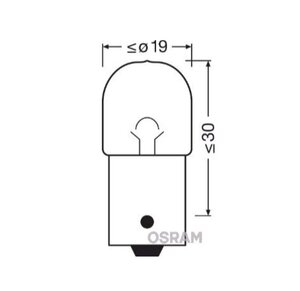 Лампа 24V R5W BA15s OSRAM 5627CLC, O-5627CLC, А24-5-1