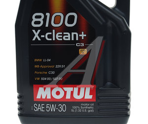 Масло моторное 8100 X-CLEAN+ 5W30 синт.5л MOTUL 106377, MOTUL SAE5W30