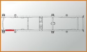 Усилитель ГАЗ-3302 №1 рамы амортизатора переднего левый L=630мм толщина 4мм АЗГ А-125-3302.01, A-125.3302.01