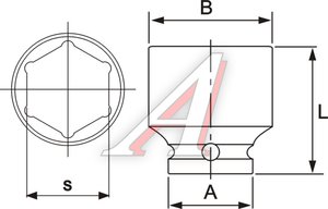 Головка торцевая 1/2" 39мм ударная L=48мм JTC JTC-443839